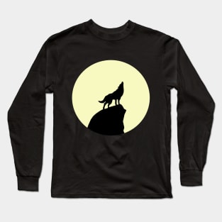 Wolf Howling at the Moon Long Sleeve T-Shirt